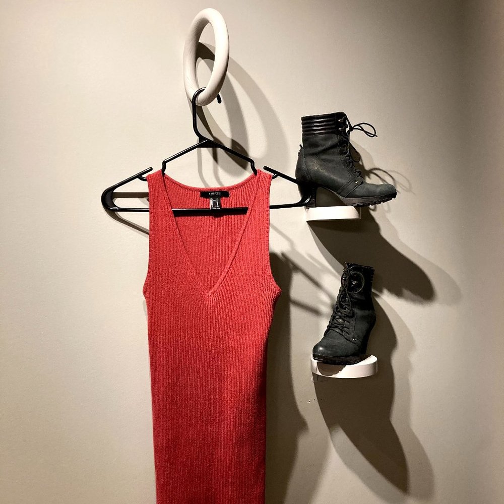 FOREVER XXI — ribbed bodycon sleeveless midi dress